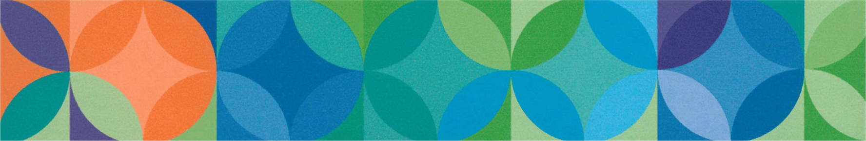 multicolored image of square, and overlapping circles