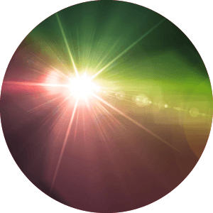 lens flare image of red and green